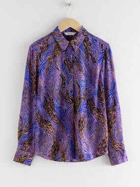 & Other Stories Paris Atelier Abstract Zebra Print in Multi-Color, Size: 8